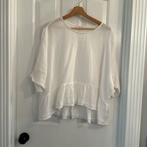 EUC Pink Lily 100% Cotton Top Size XL